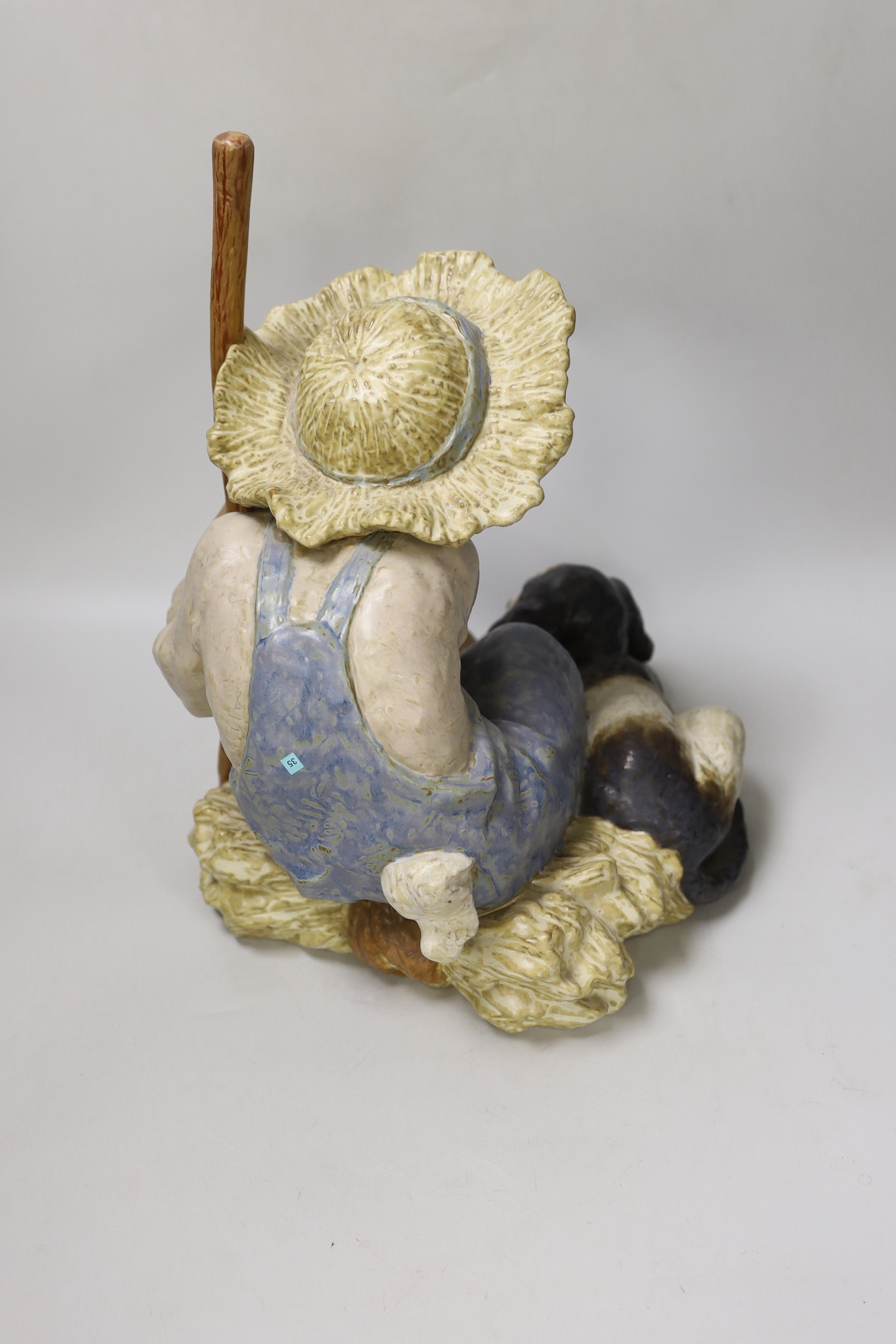 A large Lladro figure, 'Lets Rest', 32cm long